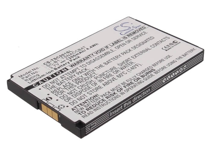3.7V, 1200mAh, Li-ion Battery fits Terrestar, Genus, 4.44Wh
