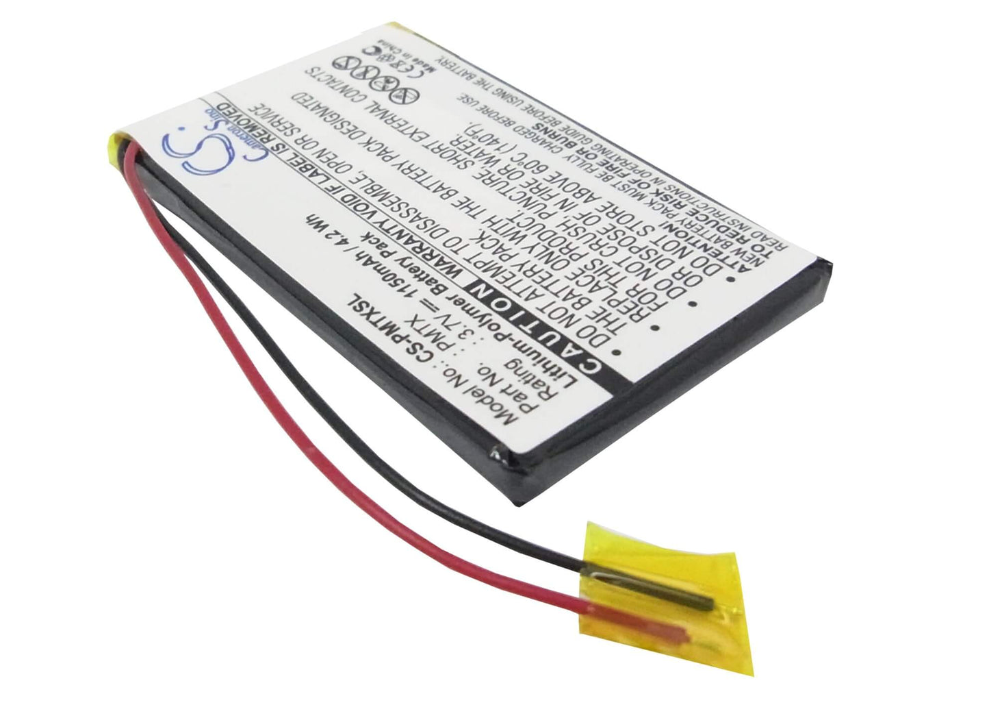 3.7V, 1150mAh, Li-Polymer Battery fits Palm, Tungsten Tx, 4.255Wh