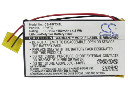 3.7V, 1150mAh, Li-Polymer Battery fits Palm, Tungsten Tx, 4.255Wh