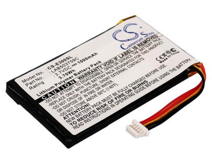 3.7V, 1000mAh, Li-Polymer Battery fits Toshiba, Genio E300, Genio E310, 3.7Wh