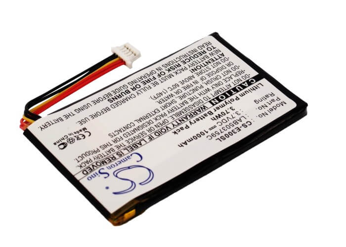 3.7V, 1000mAh, Li-Polymer Battery fits Toshiba, Genio E300, Genio E310, 3.7Wh