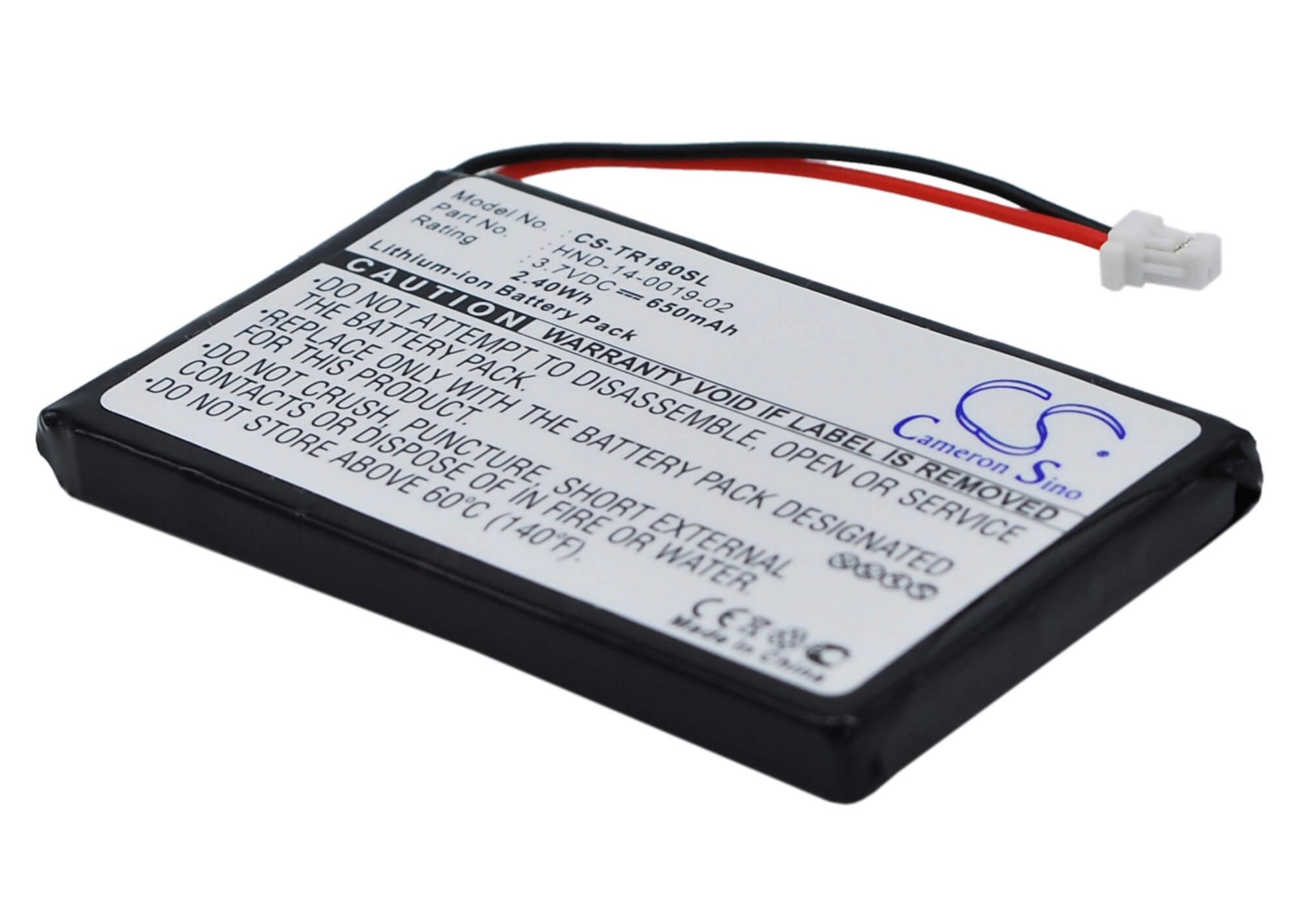 3.7V, 650mAh, Li-ion Battery fits Palm, Treo 180, Treo 180g, 2.405Wh