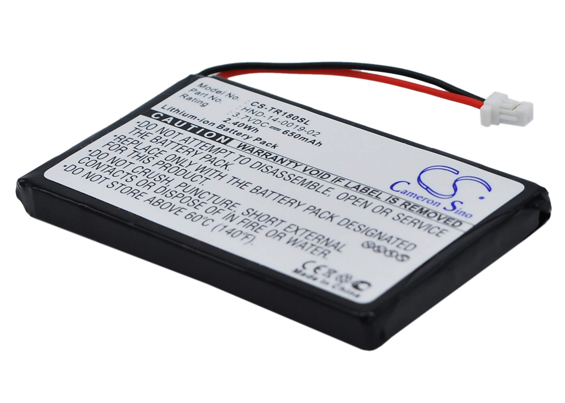3.7V, 650mAh, Li-ion Battery fits Palm, Treo 180, Treo 180g, 2.405Wh