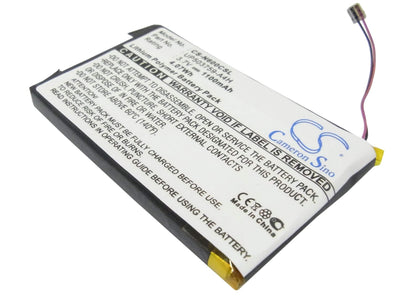 3.7V, 1100mAh, Li-Polymer Battery fits Sony, Clie Peg-n600c, Clie Peg-n610, 4.07Wh