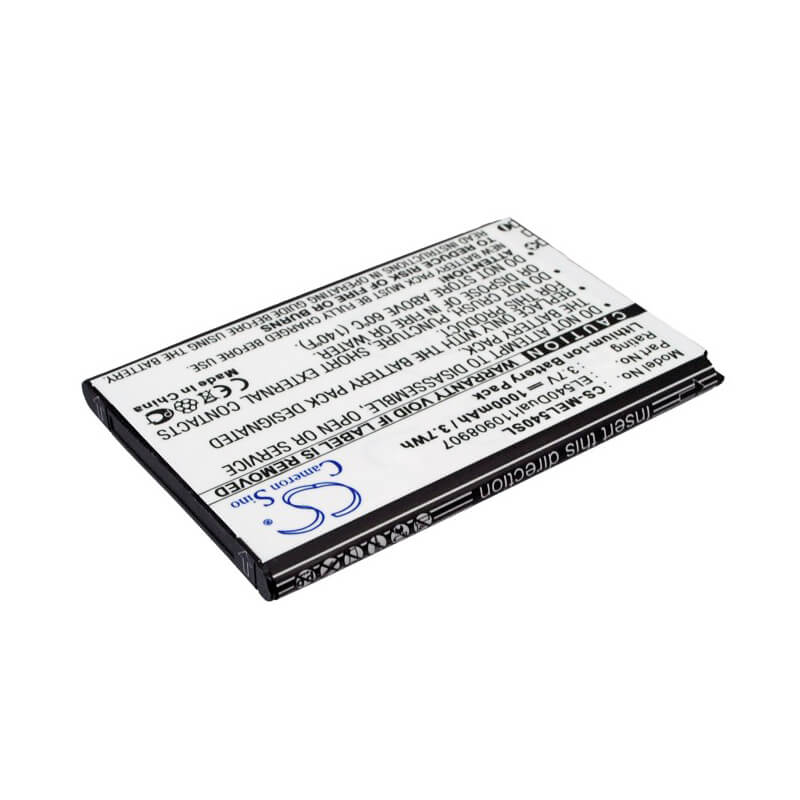 3.7V, 1000mAh, Li-ion Battery fits Mobistel, El540, El540dual, 3.7Wh