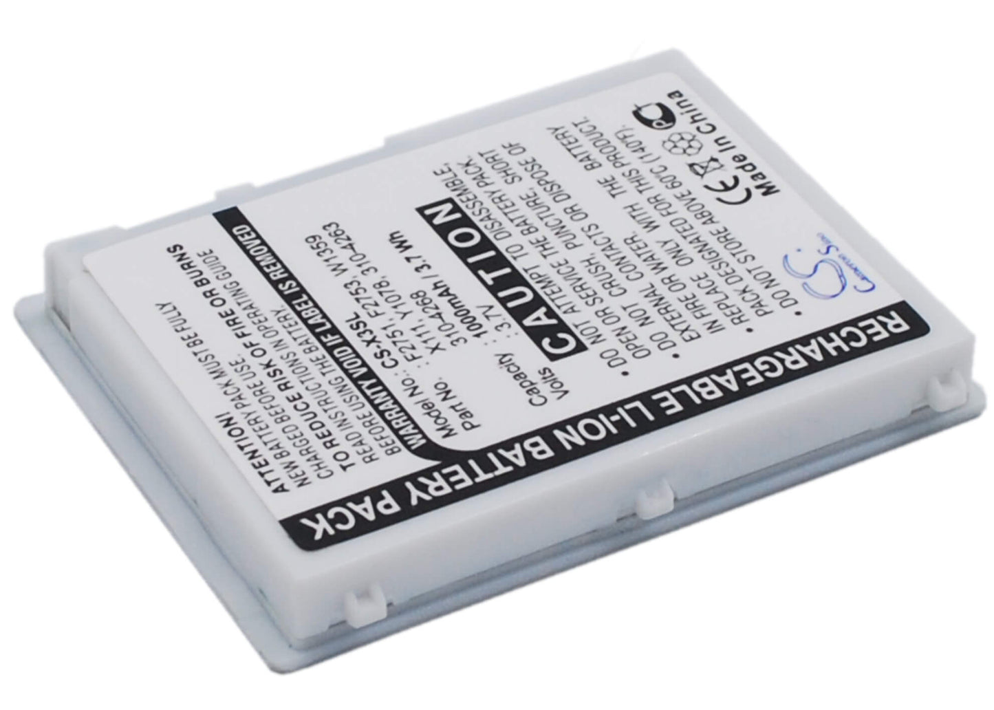 3.7V, 1000mAh, Li-ion Battery fits Dell, Axim X3, Axim X30, 3.7Wh