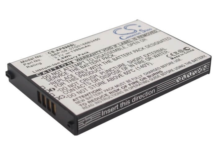 3.7V, 1300mAh, Li-ion Battery fits Asus, Mypal A626, Mypal A686, 4.81Wh