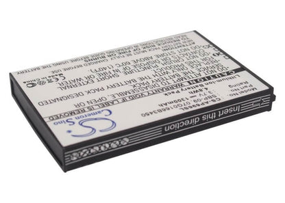 3.7V, 1300mAh, Li-ion Battery fits Asus, Mypal A626, Mypal A686, 4.81Wh