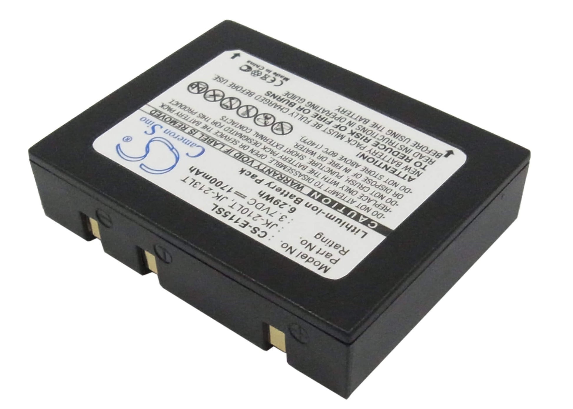 3.7V, 1700mAh, Li-ion Battery fits Casio, Cassiopeia E100, Cassiopeia E105, 6.29Wh