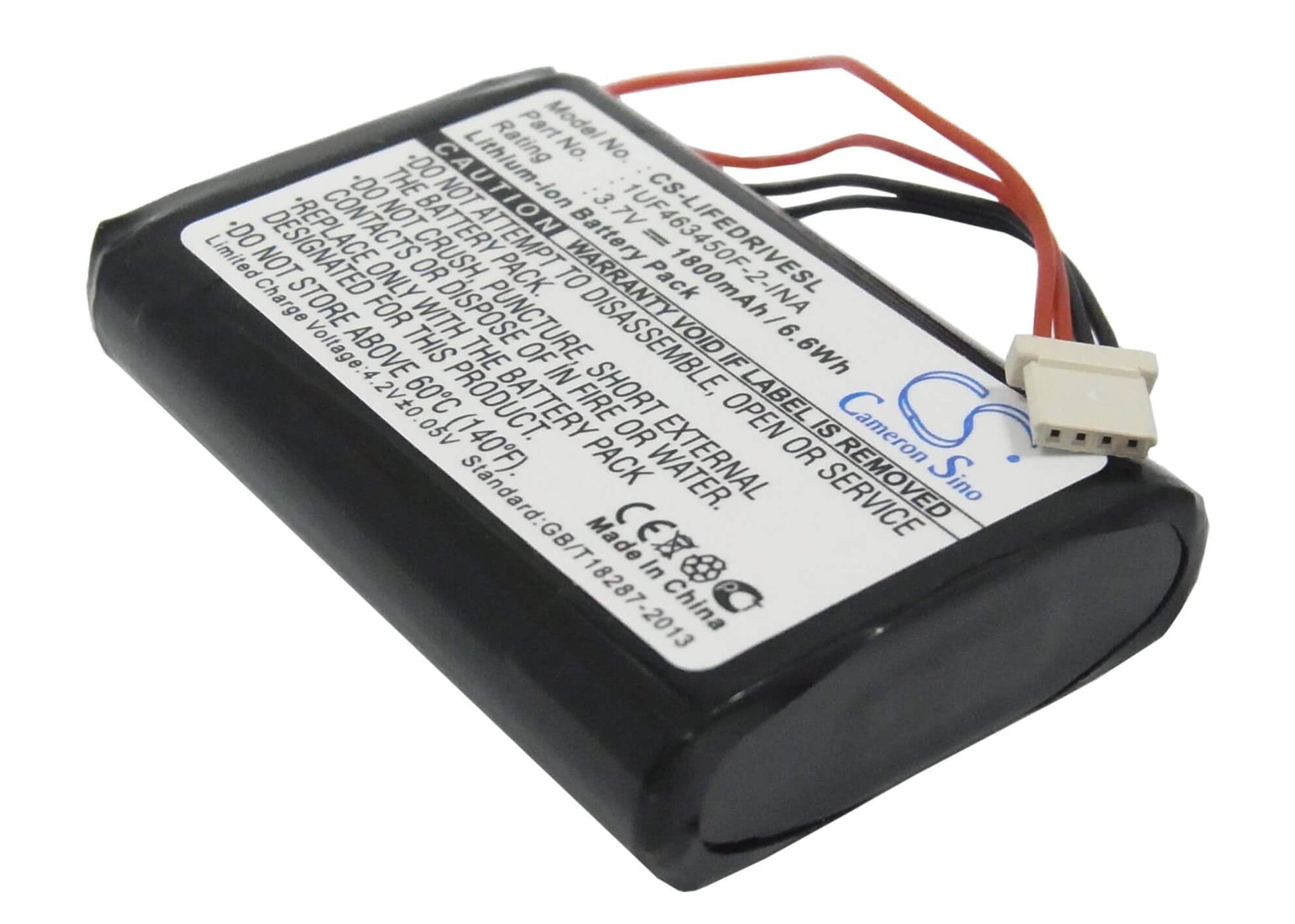 3.7V, 1800mAh, Li-ion Battery fits Palm, Lifedriver, 6.66Wh