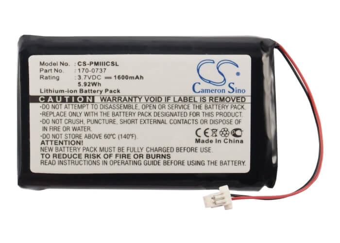 3.7V, 1600mAh, Li-ion Battery fits Palm, Iii, Iiic, 5.92Wh