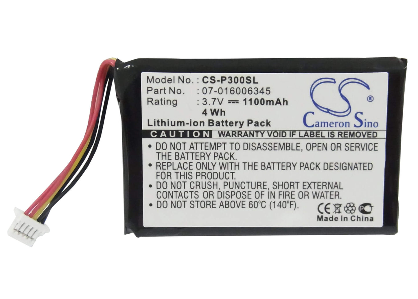 3.7V, 1100mAh, Li-ion Battery fits Packard Bell, Pocketgear 2030, 4.07Wh
