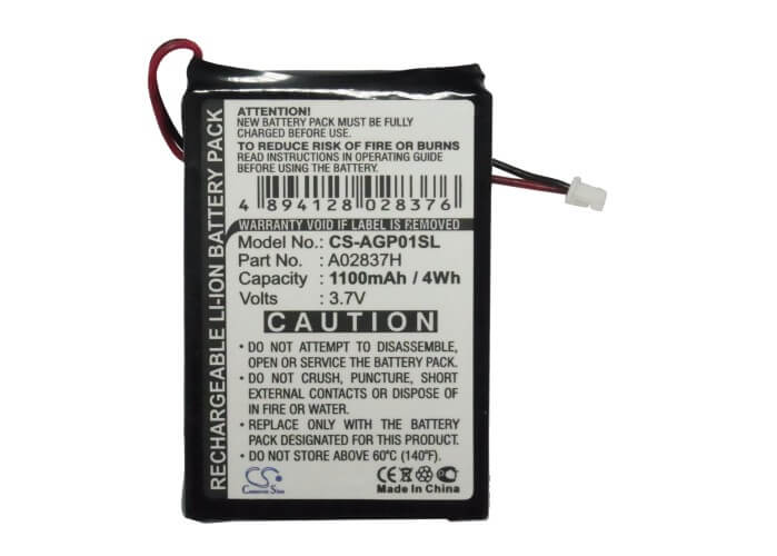 3.7V, 1100mAh, Li-ion Battery fits Audio Guidie, Personalguide Iii Audioguides, Personalguide Pgi/av Audioguid, 4.07Wh