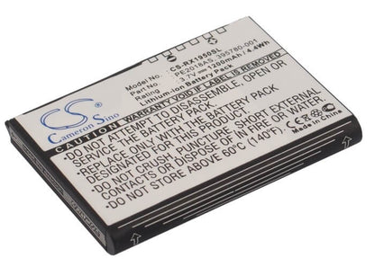 3.7V, 1200mAh, Li-ion Battery fits Hp, Ipaq Rx1900, Ipaq Rx1950, 4.44Wh