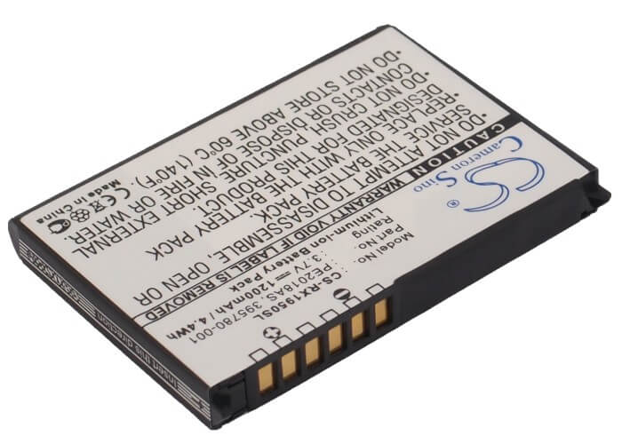 3.7V, 1200mAh, Li-ion Battery fits Hp, Ipaq Rx1900, Ipaq Rx1950, 4.44Wh