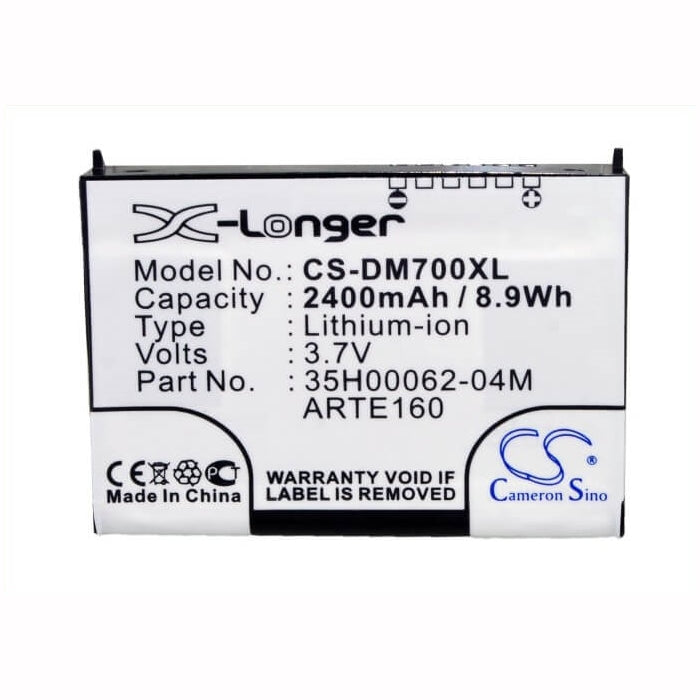 3.7V, 2400mAh, Li-ion Battery fits O2, Xda Orbit, 8.88Wh