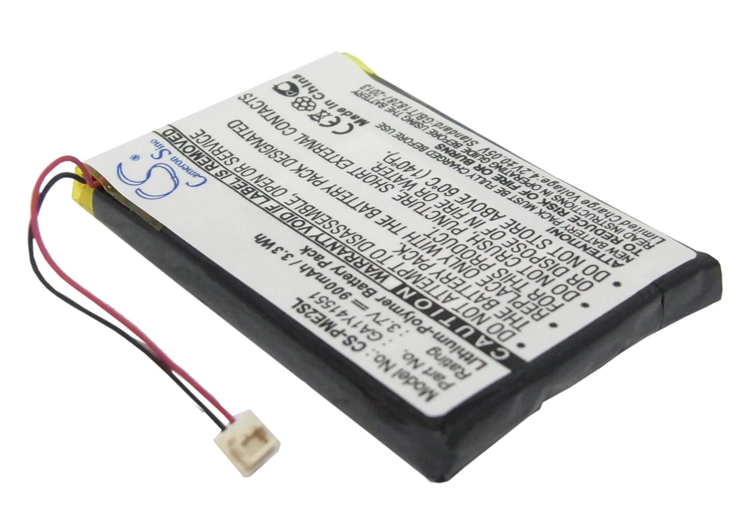 3.7V, 900mAh, Li-Polymer Battery fits Palm, Tungsten E2, 3.33Wh