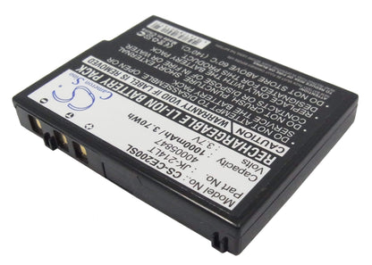 3.7V, 1000mAh, Li-ion Battery fits Casio, Cassiopeia K-835pu, Cassiopeia E-200, 3.7Wh
