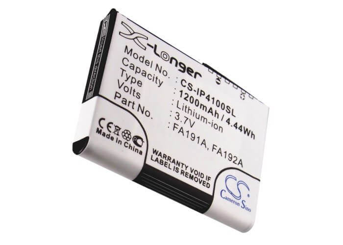 3.7V, 1200mAh, Li-ion Battery fits Hp, Ipaq H4100, Ipaq H4135, 4.44Wh