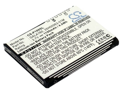 3.7V, 1100mAh, Li-ion Battery fits Qtek, G100, 4.07Wh