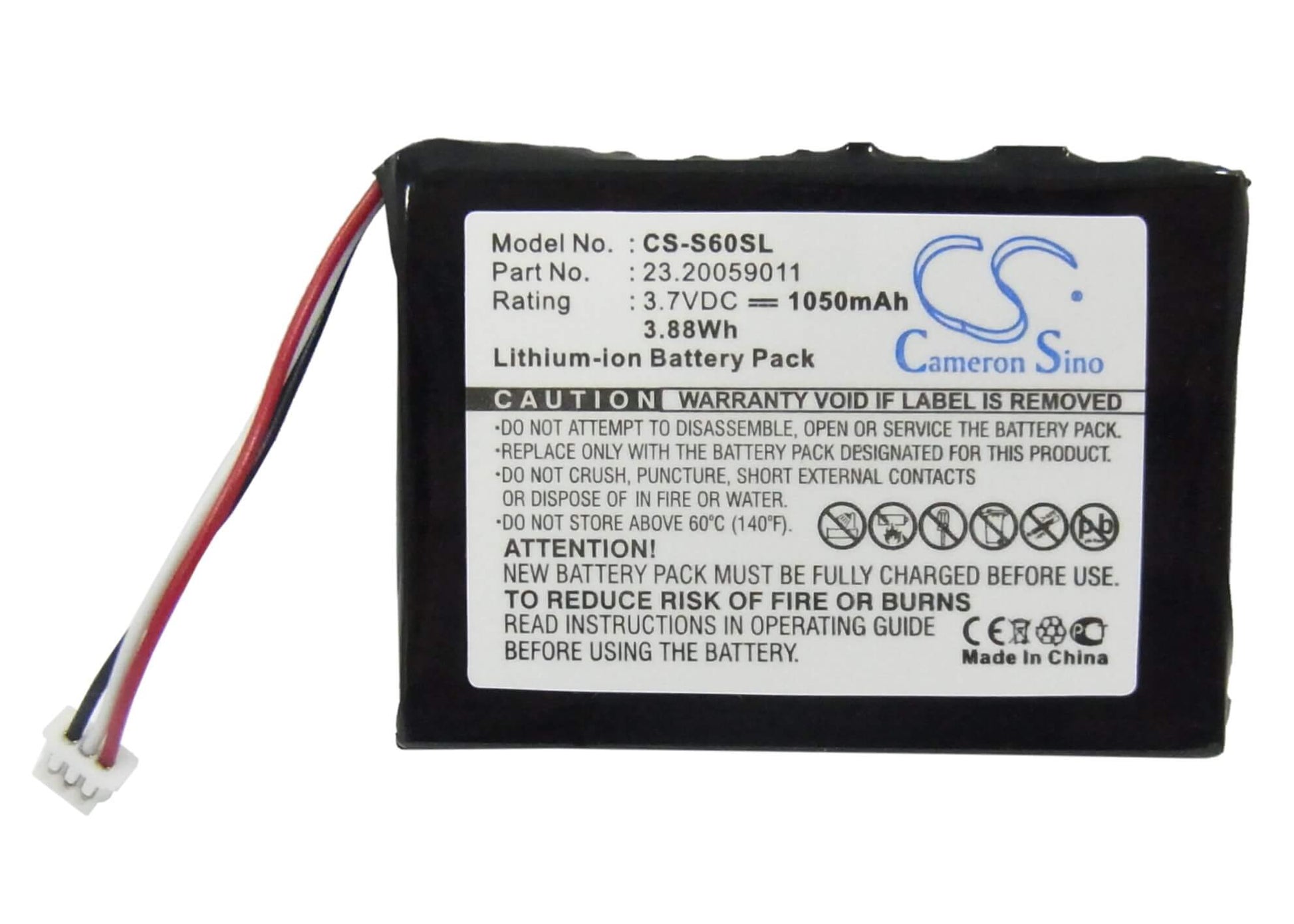 3.7V, 1050mAh, Li-ion Battery fits Acer, S10, S50, 3.885Wh
