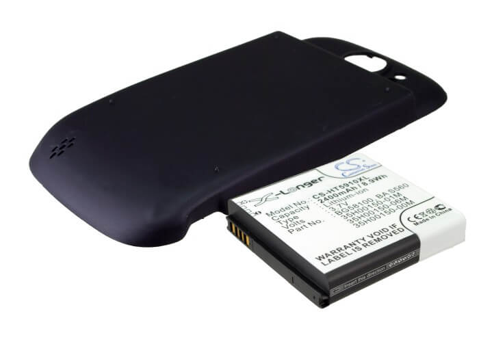 Black, 3.7V, 2400mAh, Li-ion Battery fits T-mobile, Doubleshot, Mytouch 4g Slide, 8.88Wh