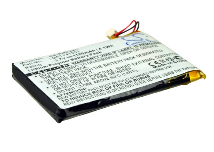 3.7V, 1100mAh, Li-Polymer Battery fits Palm, Tungsten E2, 4.07Wh