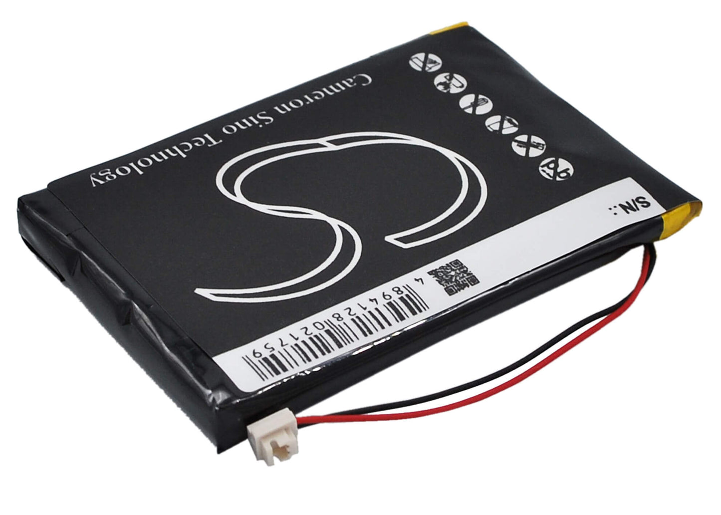3.7V, 1100mAh, Li-Polymer Battery fits Palm, M550, Tungsten T1, 4.07Wh
