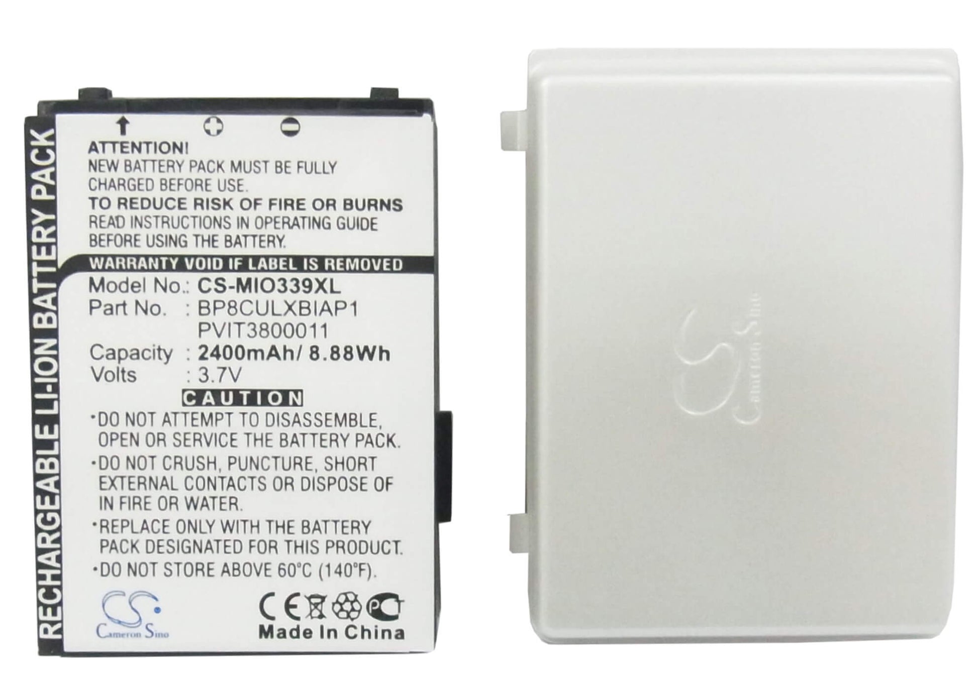 3.7V, 2400mAh, Li-ion Battery fits Rover, P4, 8.88Wh
