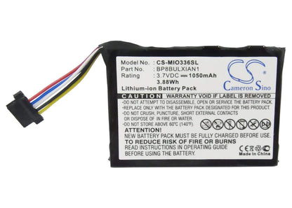 3.7V, 1050mAh, Li-ion Battery fits Viewsonic, V35, V37, 3.885Wh