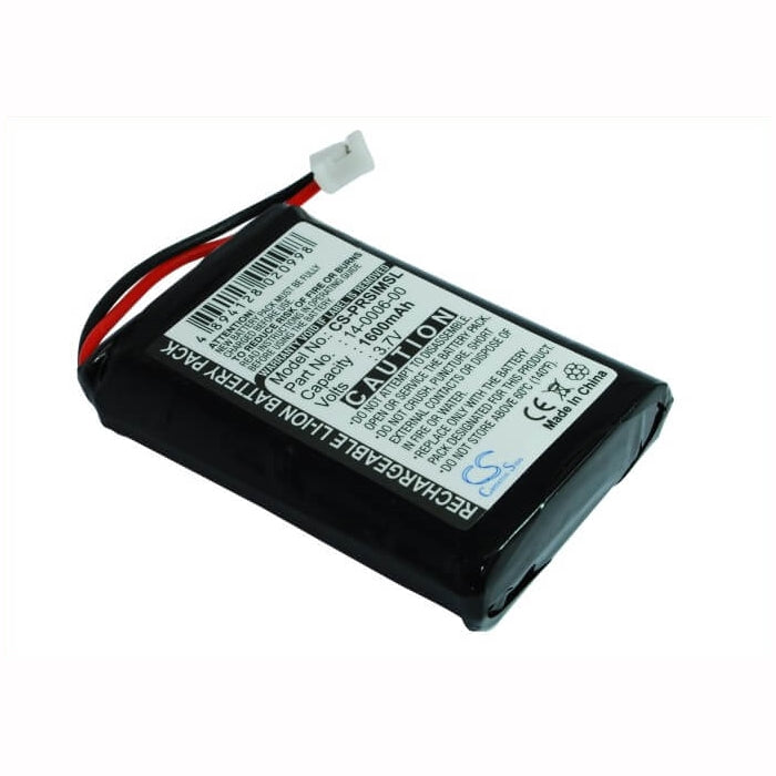 3.7V, 1600mAh, Li-ion Battery fits Palm, Visor Prism, 5.92Wh