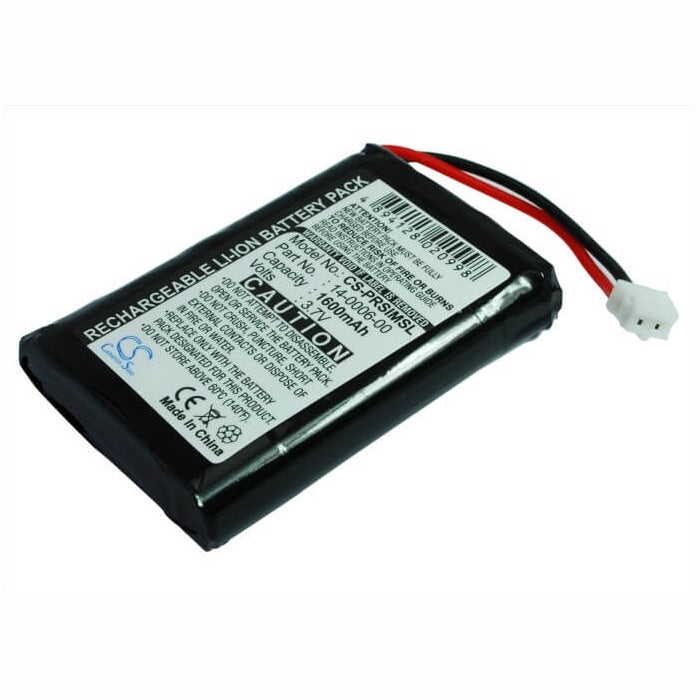 3.7V, 1600mAh, Li-ion Battery fits Palm, Visor Prism, 5.92Wh