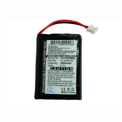 3.7V, 1600mAh, Li-ion Battery fits Palm, Visor Prism, 5.92Wh