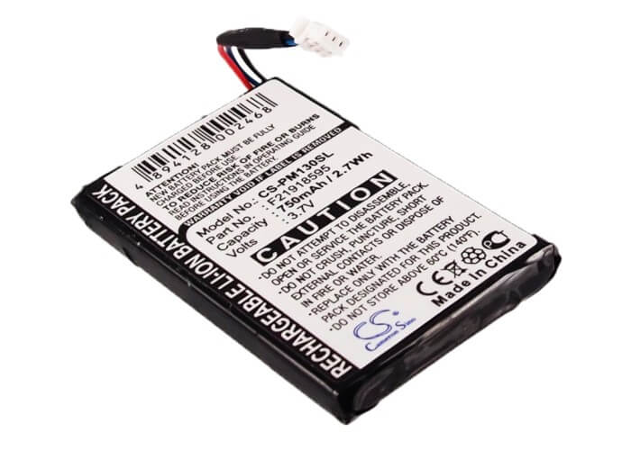 3.7V, 750mAh, Li-ion Battery fits Palm, M130, M135, 2.775Wh