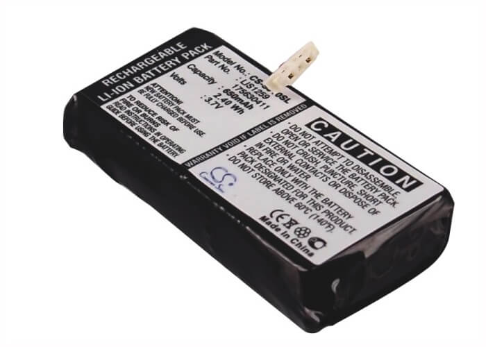 3.7V, 650mAh, Li-ion Battery fits Sony, Clie Peg-sj20, Clie Peg-sj20e, 2.405Wh