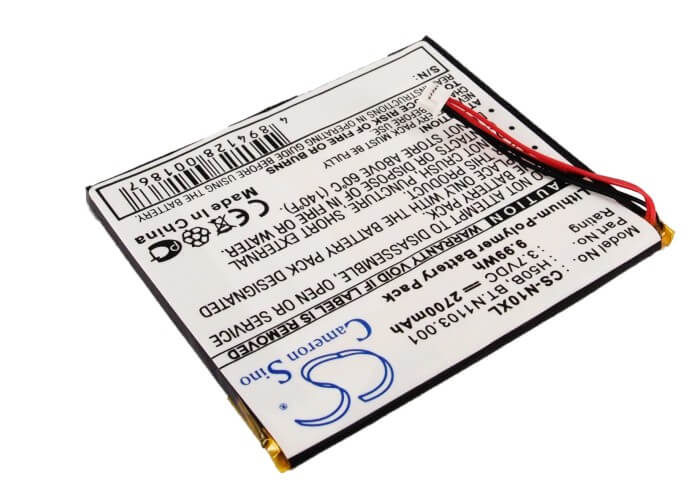 3.7V, 2700mAh, Li-Polymer Battery fits Gateway, 100x, 9.99Wh