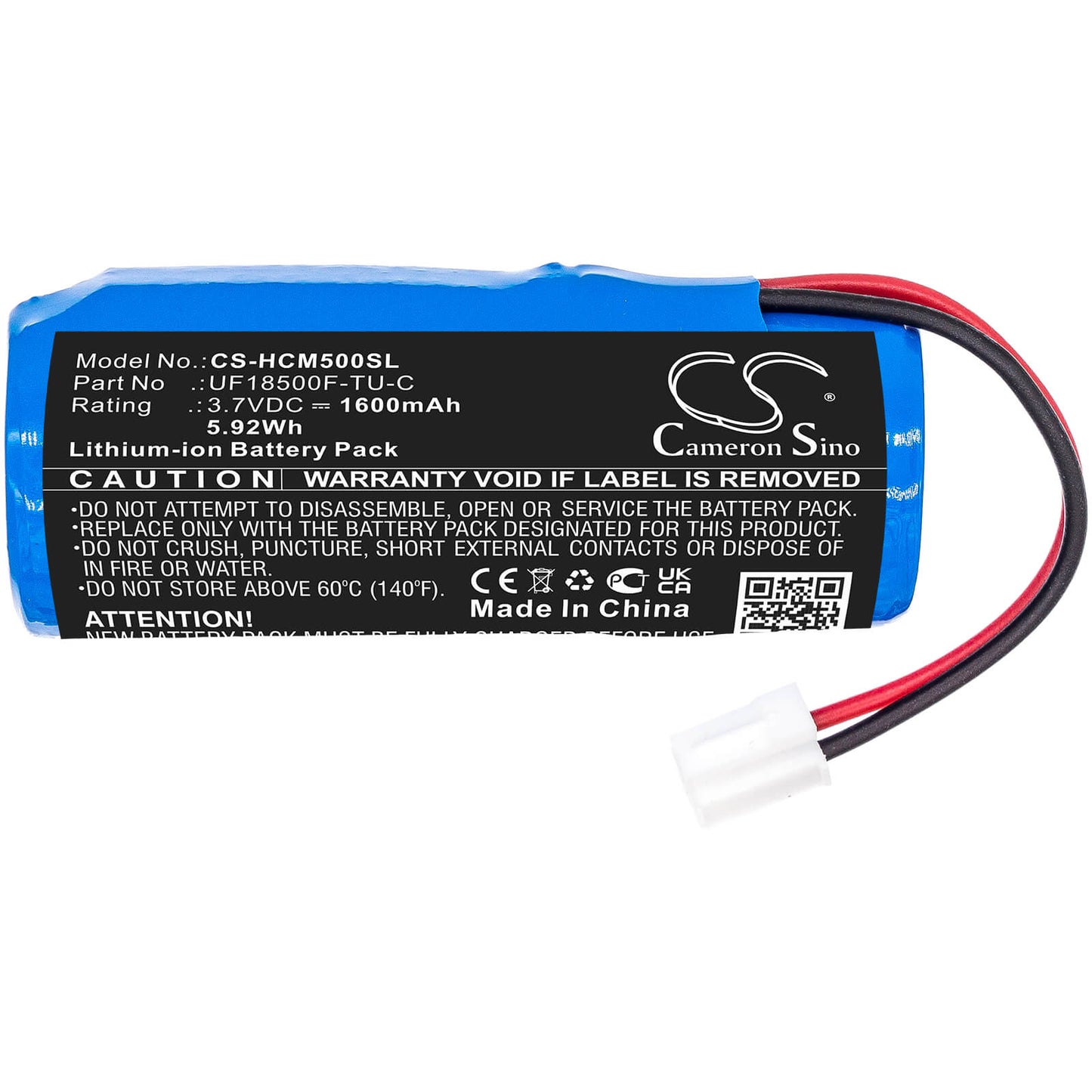 3.7V, 1600mAh, Li-ion Battery fits Hitachi, Cm-n3000, Cm-n4000, 5.92Wh