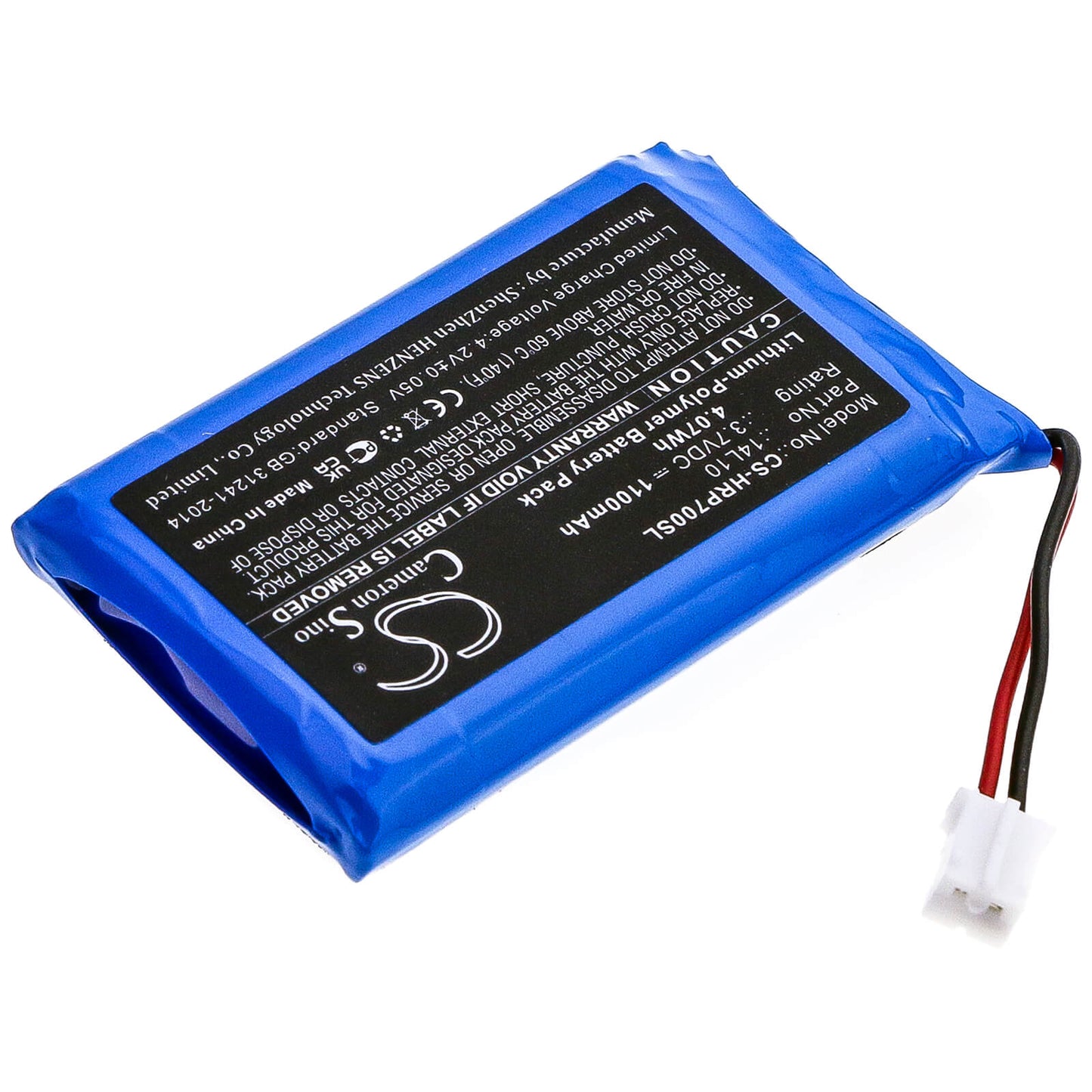 3.7V, 1100mAh, Li-Polymer Battery fits Hairmax, Pr7-v01, Prima 7, 4.07Wh