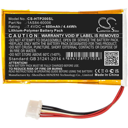 7.4V, 600mAh, Li-Polymer Battery fits Hp, Sprocket 200, 4.44Wh
