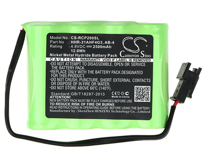 4.8V, 2500mAh, Ni-MH Battery fits Iai, Robo Cylinder Controller Rcp2-, 12Wh