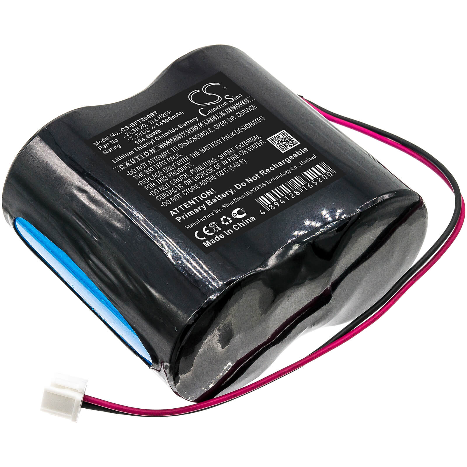7.2V, 14500mAh, Li-SOCl2 Battery fits Gas Fire, Ignition, 104.4Wh