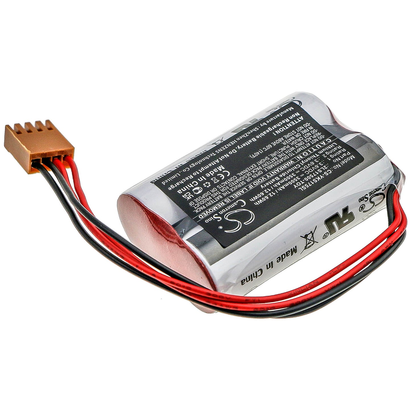 3.6V, 3500mAh, Li-SOCl2 Battery fits Yaskawa, 2ls17500-toy, K-24 Er17/50, 12.6Wh