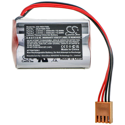 3.6V, 3500mAh, Li-SOCl2 Battery fits Yaskawa, 2ls17500-toy, K-24 Er17/50, 12.6Wh