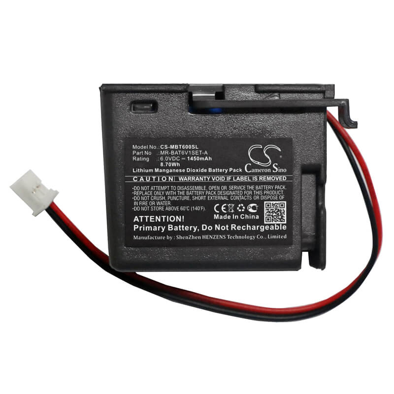 6.0V, 1450mAh, Li-MnO2 Battery fits Mitsubishi, Mr-bat6v1set-a, 8.7Wh