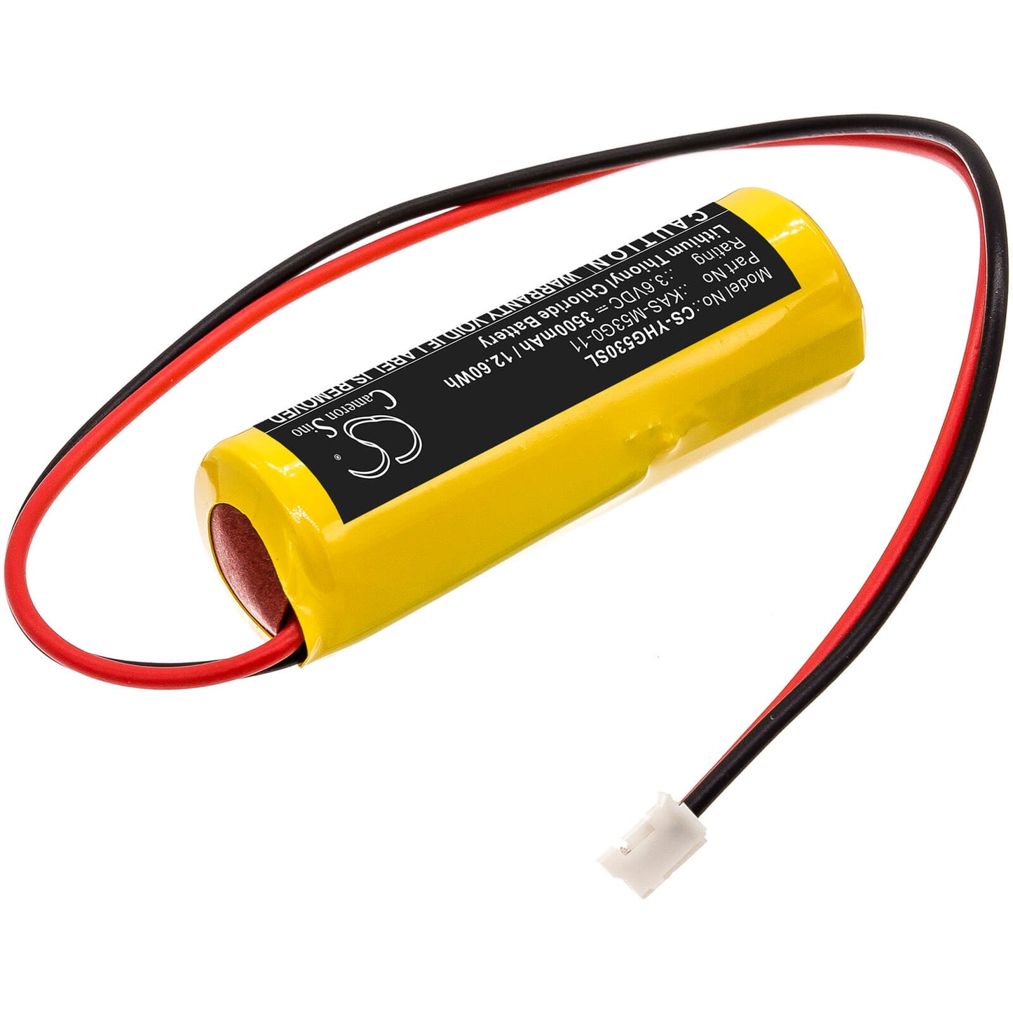 3.6V, 3500mAh, Li-SOCl2 Battery fits Yamaha, Kas-m53g0-10, 12.6Wh