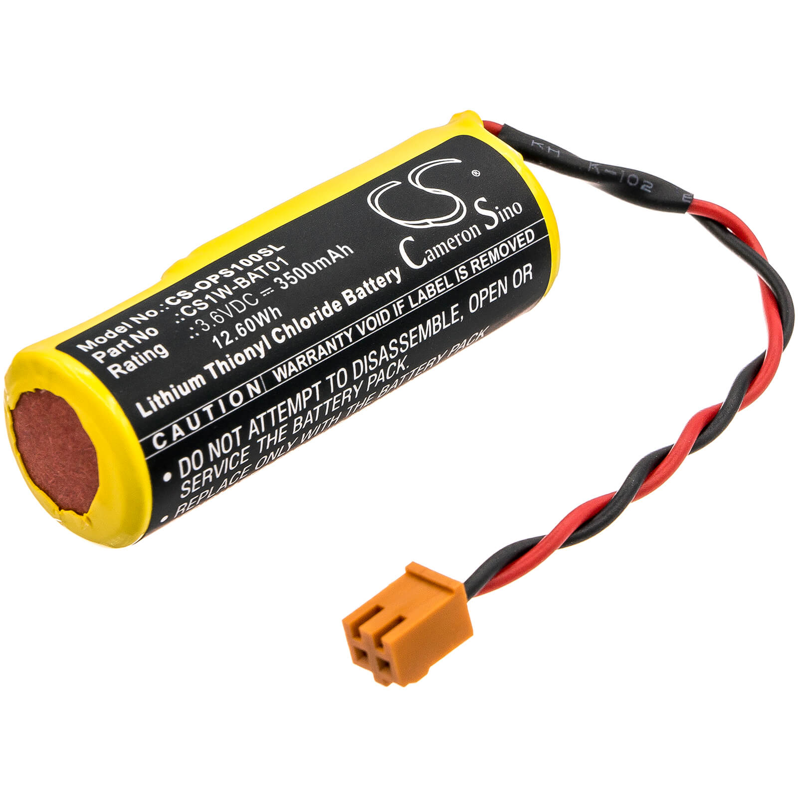 3.6V, 3500mAh, Li-SOCl2 Battery fits Omron, Cs1, Cs1h, 12.6Wh