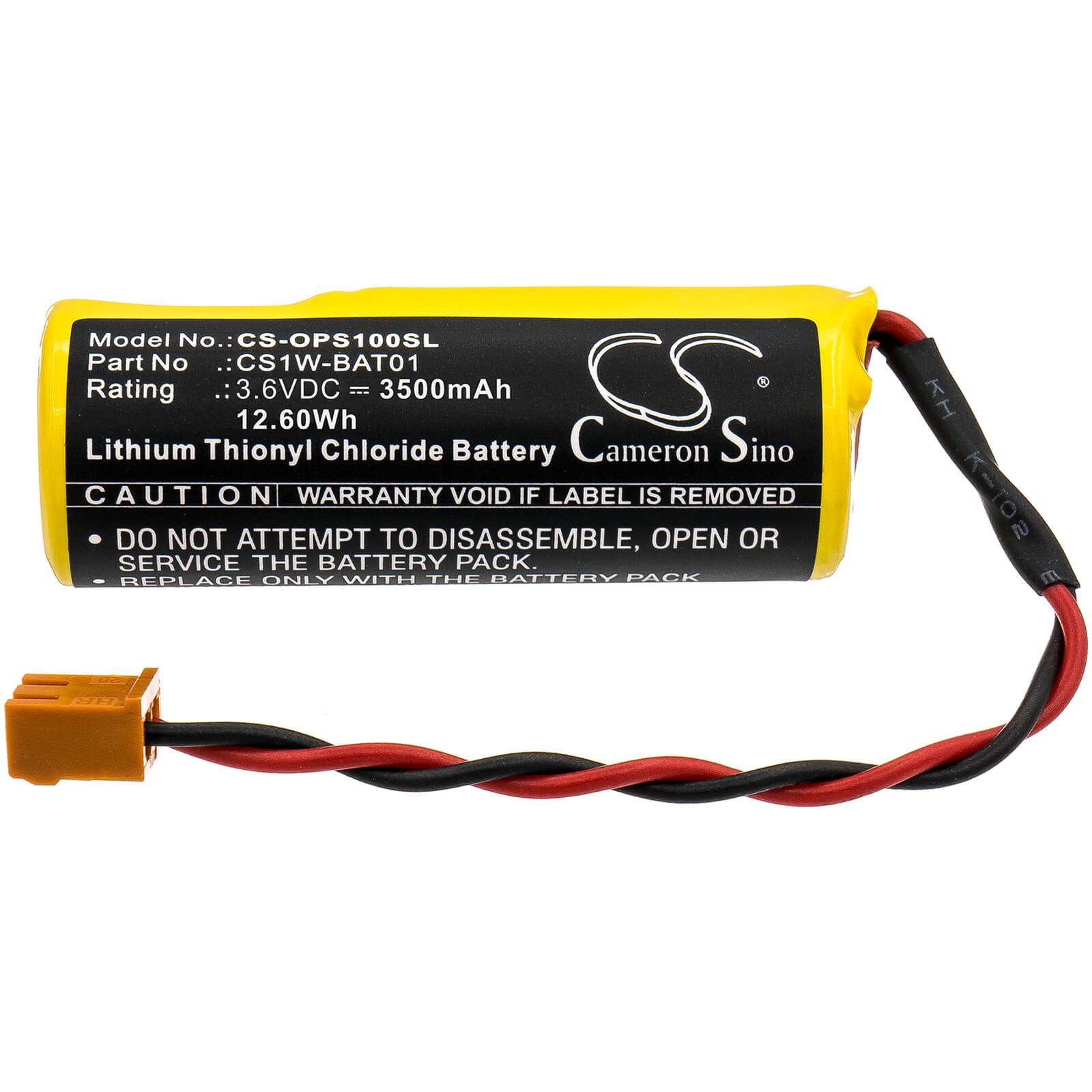 3.6V, 3500mAh, Li-SOCl2 Battery fits Omron, Cs1, Cs1h, 12.6Wh