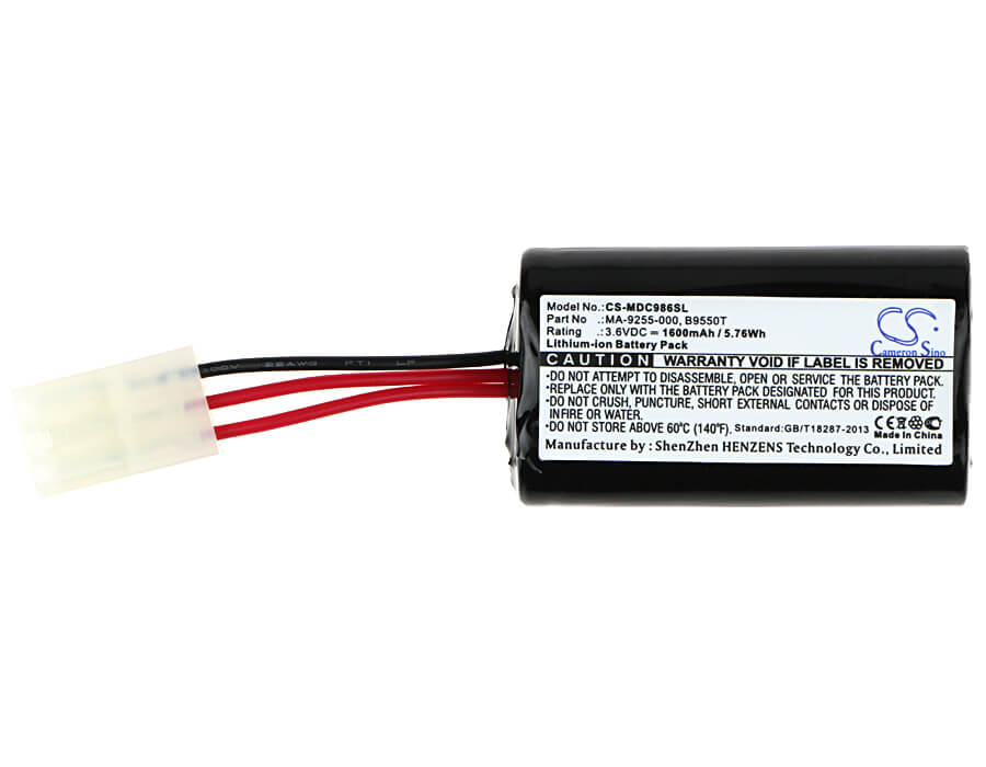 3.6V, 1600mAh, Li-ion Battery fits Modicon, 984a, 984b, 5.76Wh