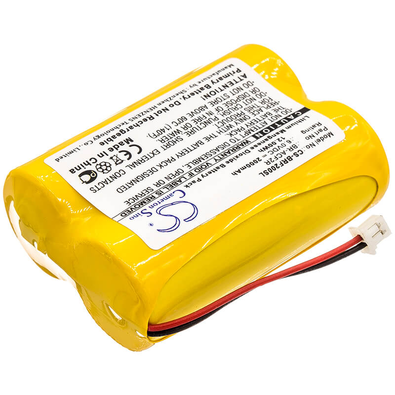 6.0V, 2000mAh, Li-MnO2 Battery fits Panasonic, Br-acf2r, 12Wh