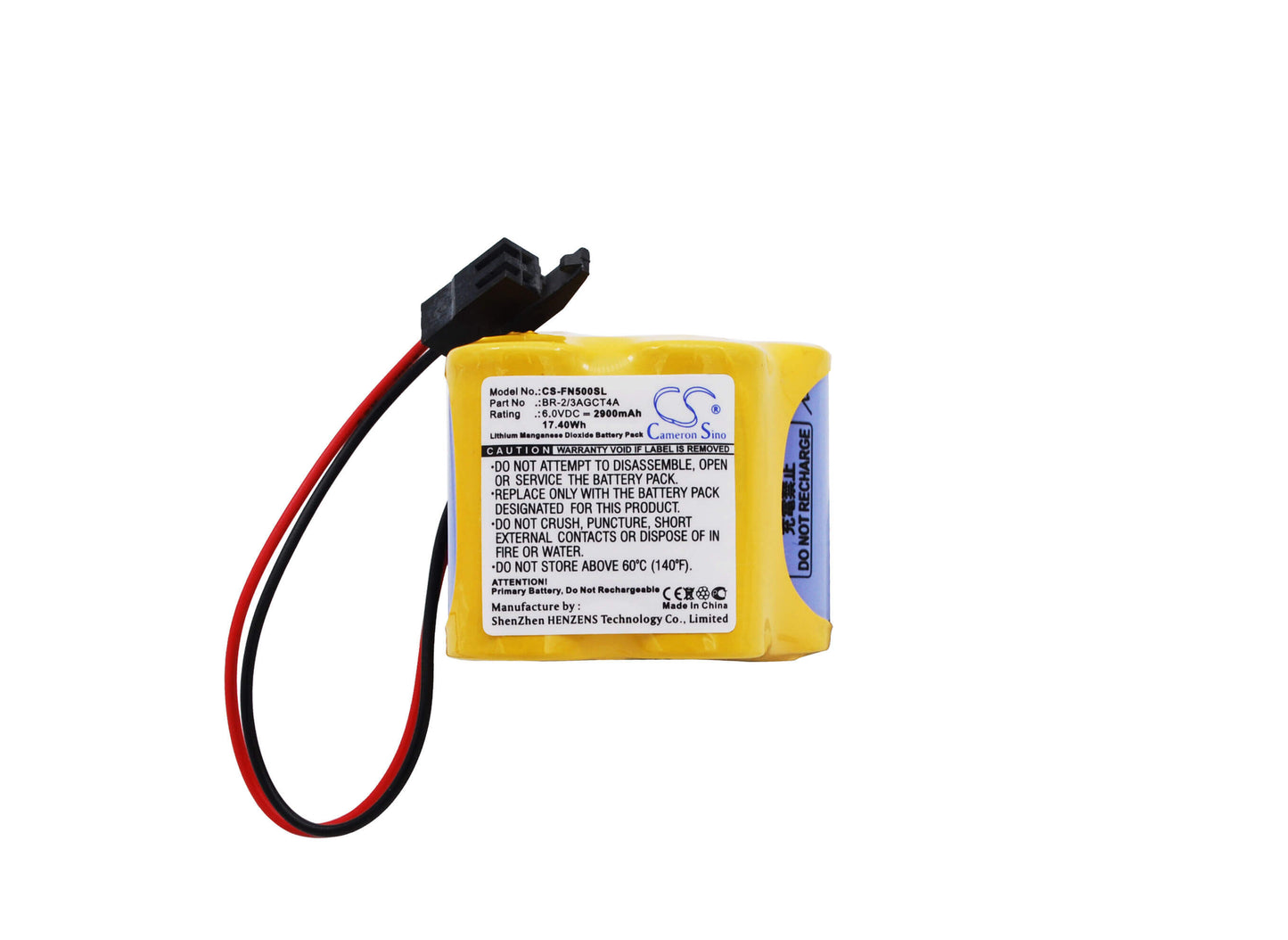 6.0V, 2900mAh, Li-MnO2 Battery fits Panasonic, A98l00310025, A98l-0031-0025, 17.4Wh